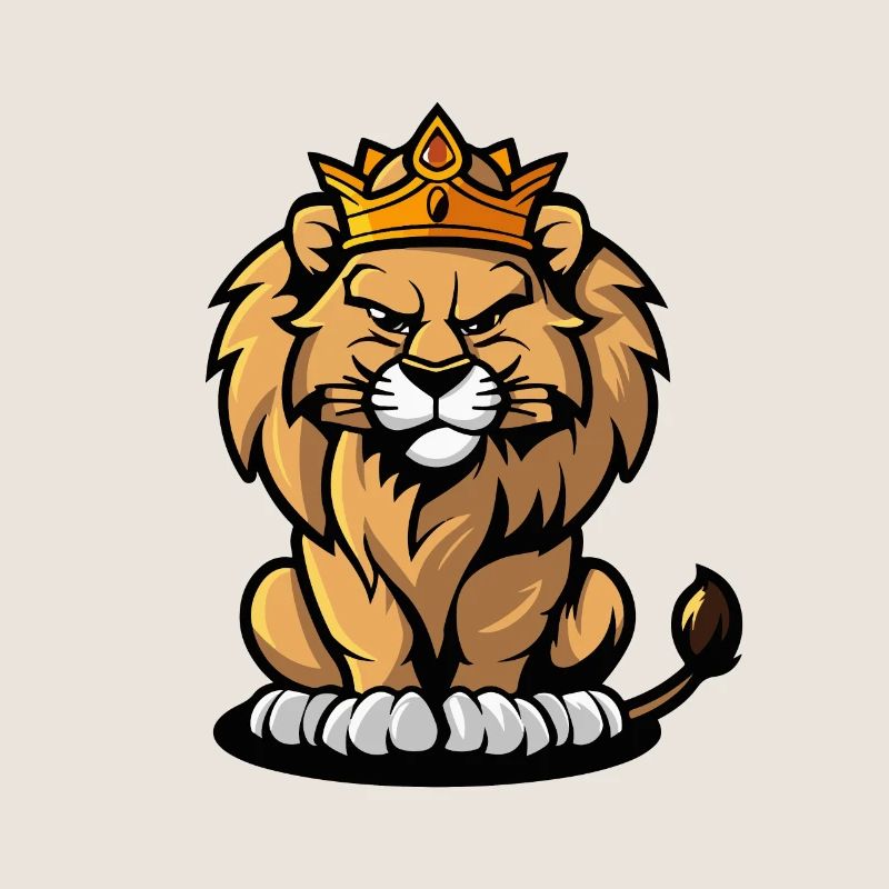 Löwe Cartoon Krone