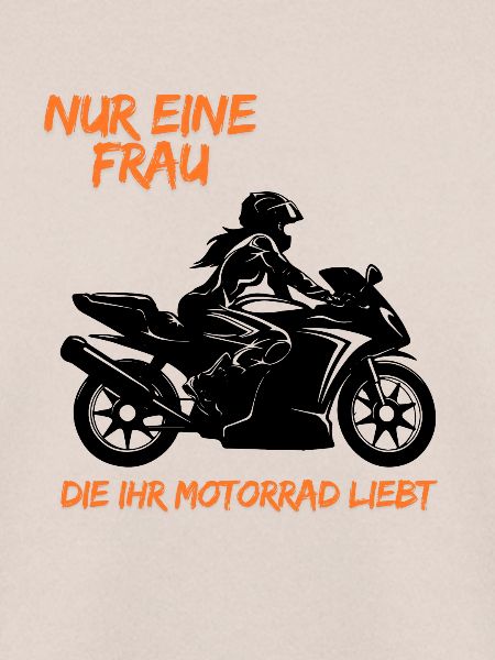 Frau liebt Motorrad