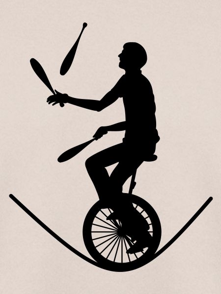 Einrad Jongleur