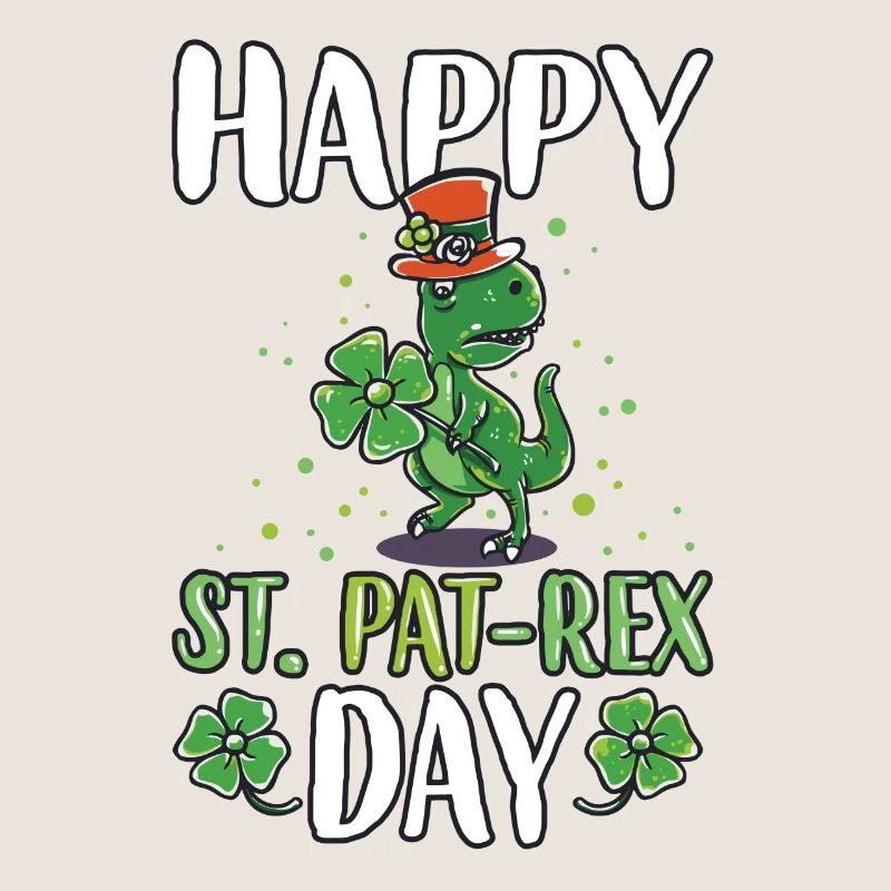 St Patricks day dinosaur T-Rex gift beer