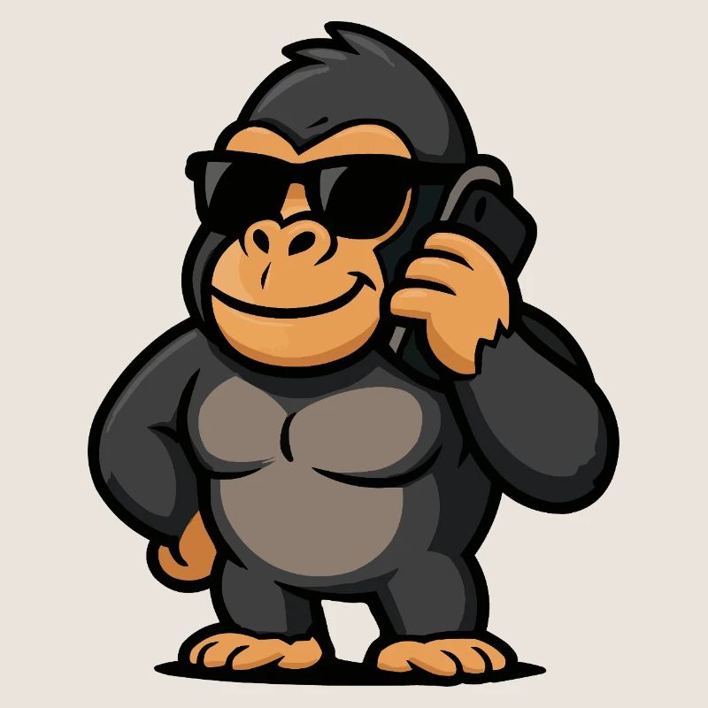 Gorilla Cell Phone Comic