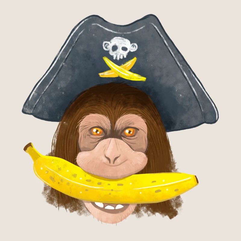 Going BANANAS Pirate chimpanzee