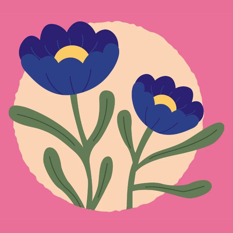 Blumen blau