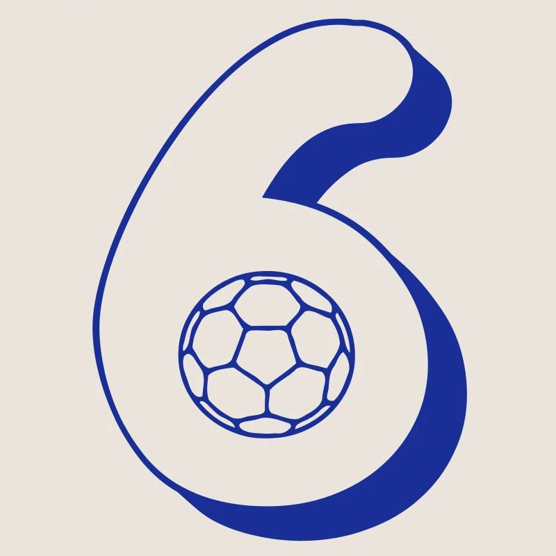 Nummer 6 Handball-Spieler
