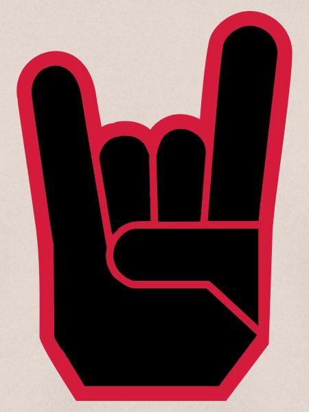 Rock Hand Pommesgabel Devilhand