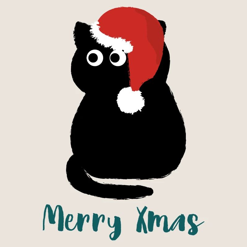 Xmas Katze Weihnachtsmütze