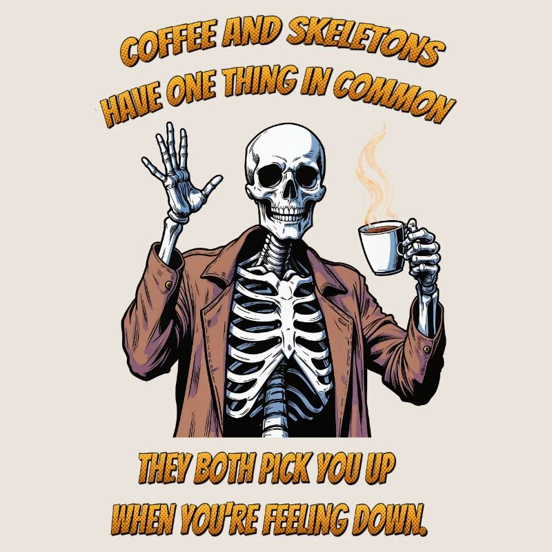 Skelett Kaffee