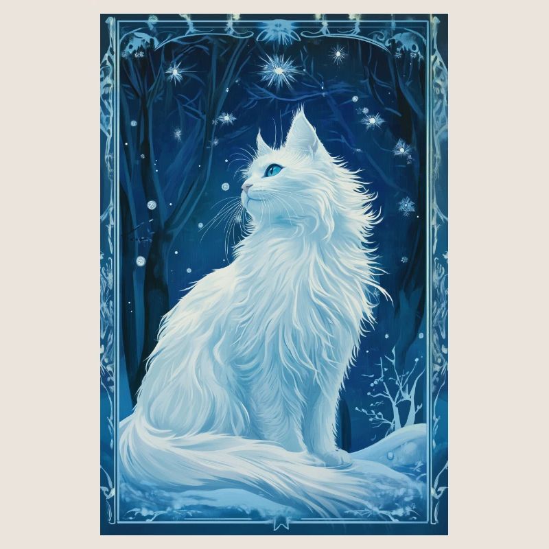 Cloudtail Cloud Tail Mucha Chat blanc des années 1920