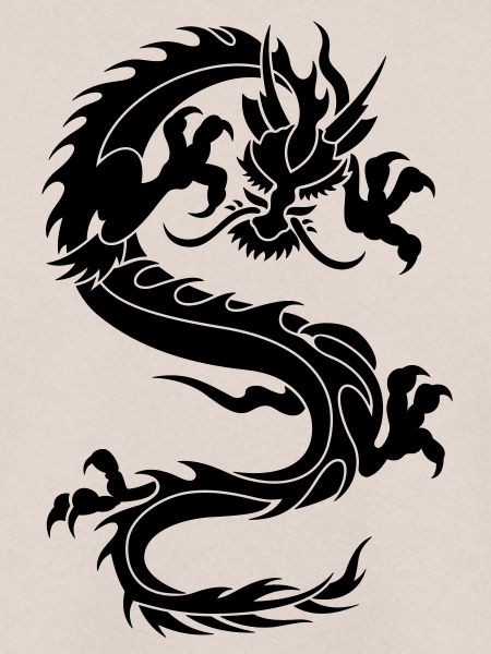 chinese dragon tribal
