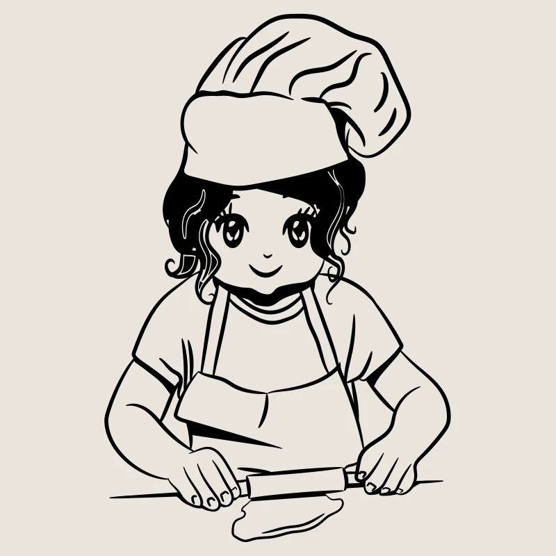 kochen mädchen backen