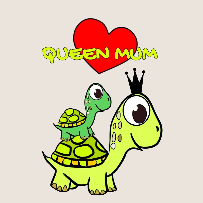 Mama Mutter Kind Mami Schildkröte Queen mum turtle