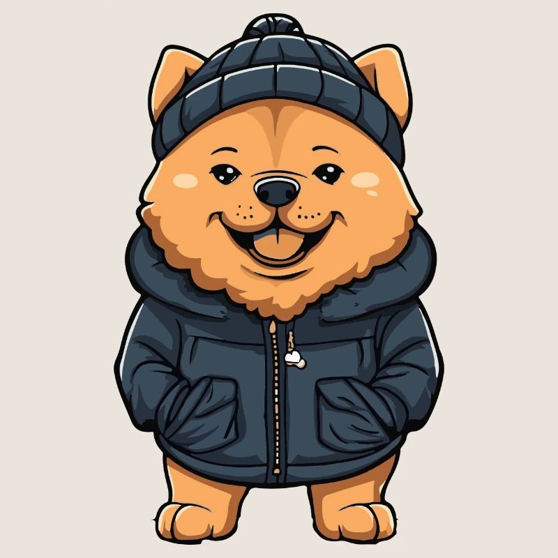 Chow Chow Hund Cartoon