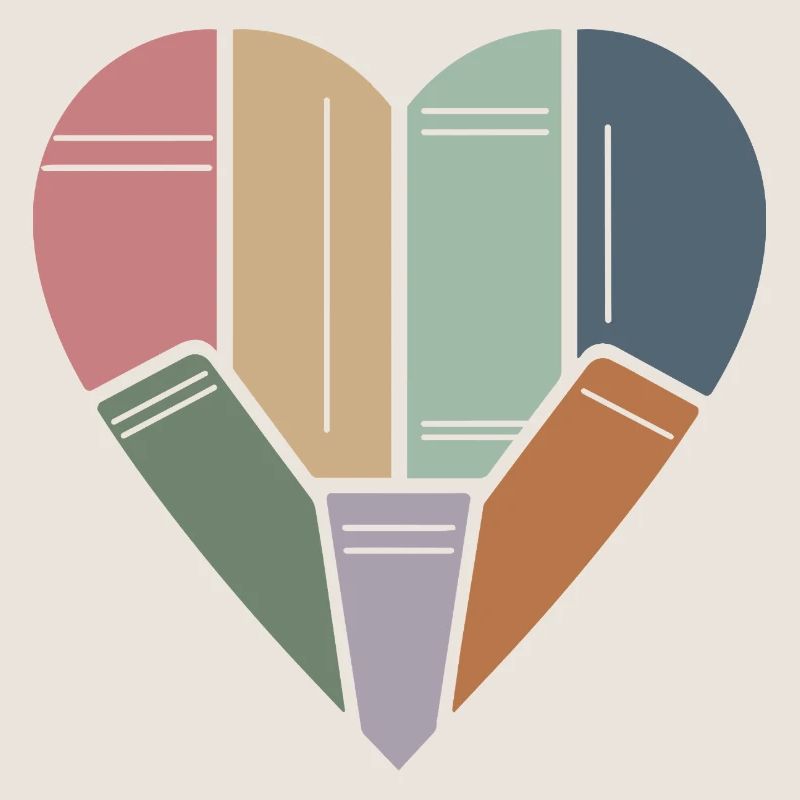 Buchfreundin Bücher im Herzen