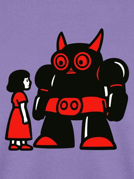 Mädchen und Roboter