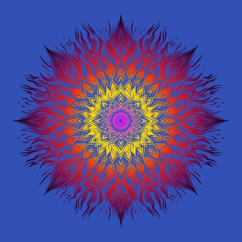 Psychedelisches Feuer-Mandala