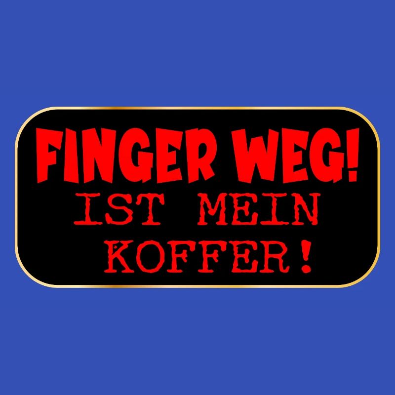 KOFFER FINGER WEG AUFKLEBER