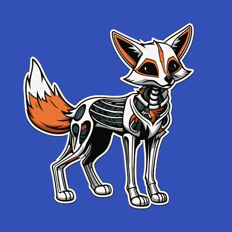 Fox Skeleton Illustration
