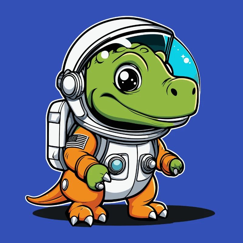 Dinosaurier Astronaut Illustration