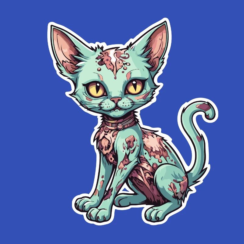 Zombie Katze Illustration