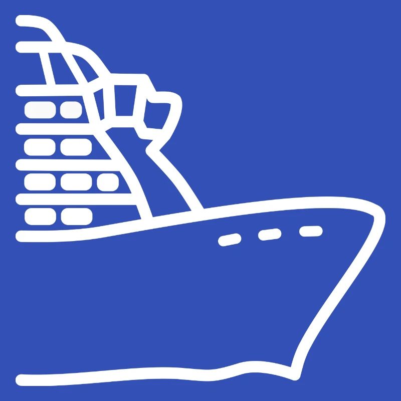 Bateau de croisière Bug / Croisière - Contour blanc