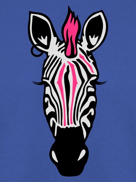 Zebra Punk mit Ohrring