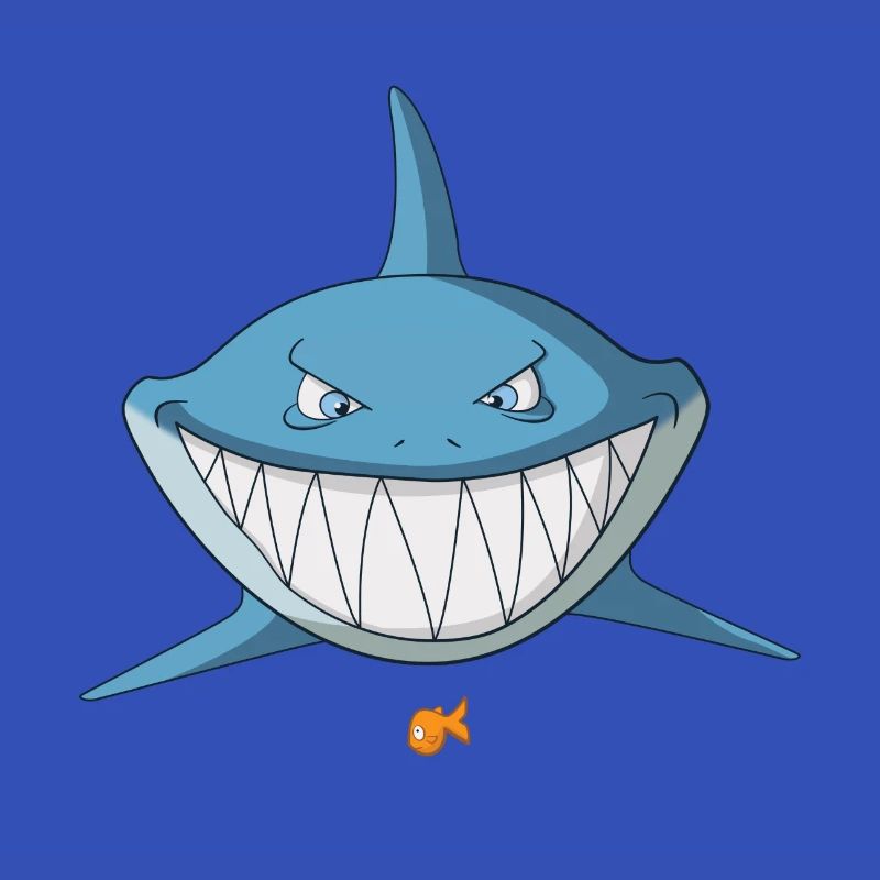 Shark comic grins - fun
