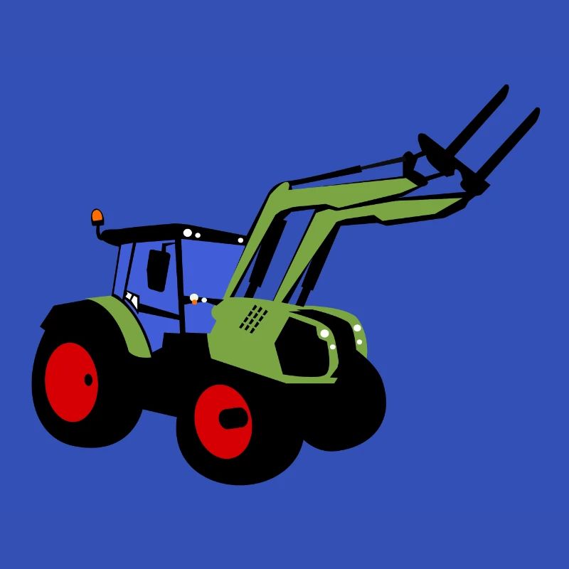 tractor, bulldog, front loader, farmer