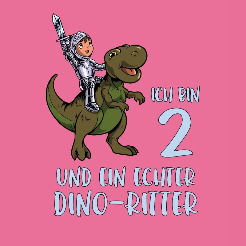 Geburtstagsshirt Dino Ritter - 2 Geburtstag Junge