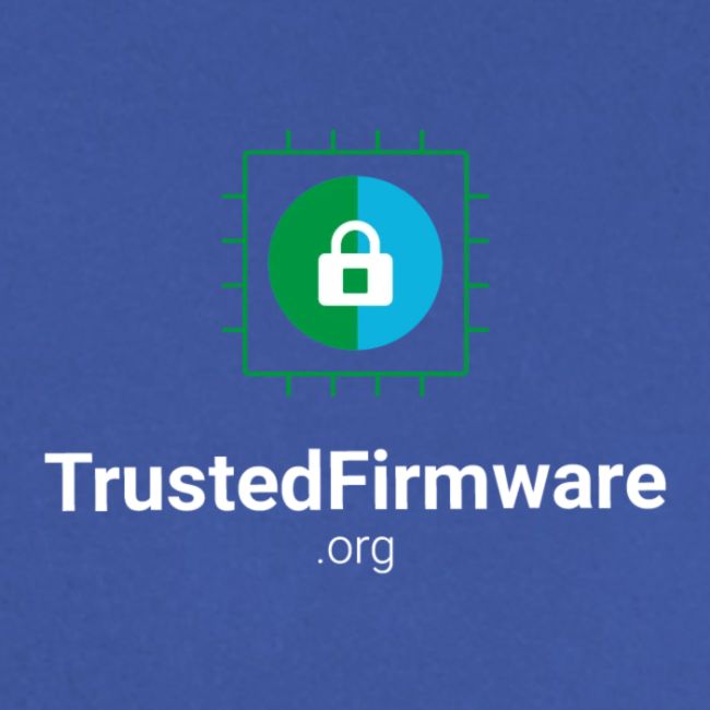 TrustedFirmware Logo vertical white