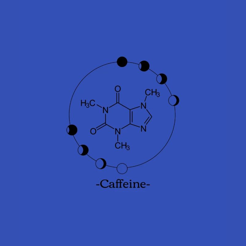Koffein Molekül mit Umrandung