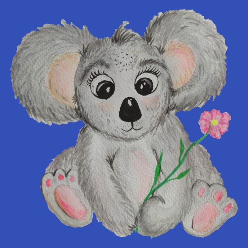 Koala mit Blume