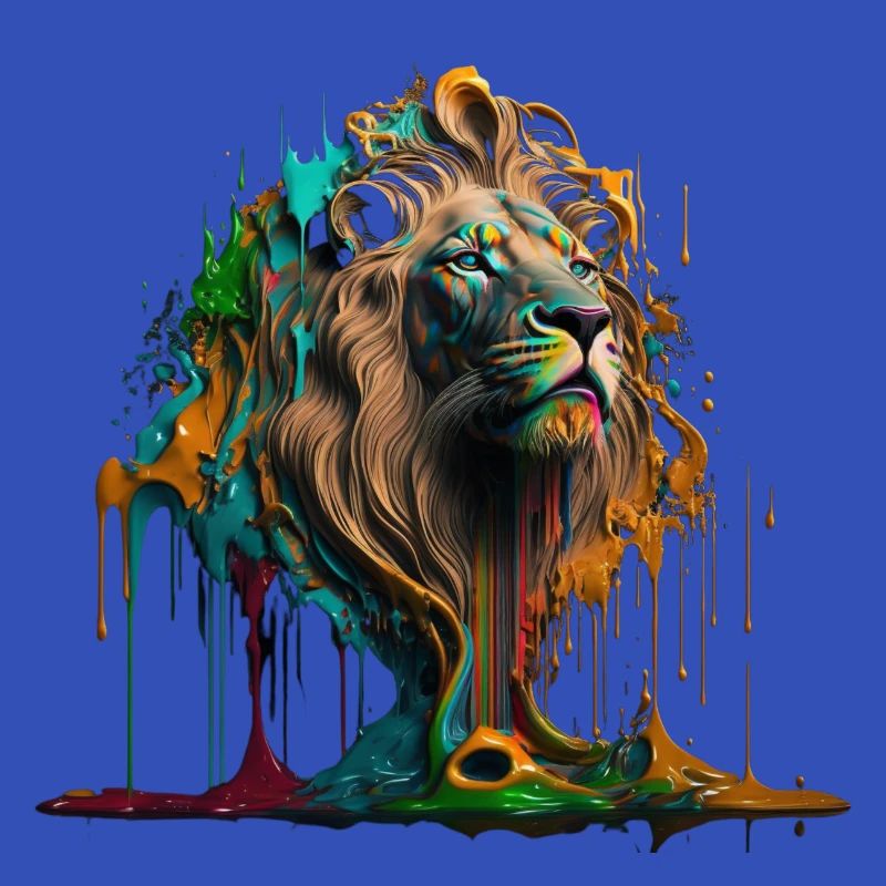 Regenbogen Löwe | Rainbow Lion | AI generated Art