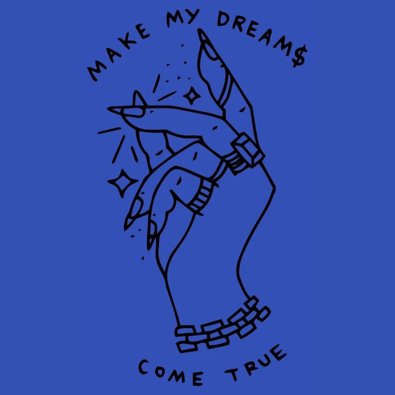 "Make My Dream$ Come True" Hand Geschenk Idee