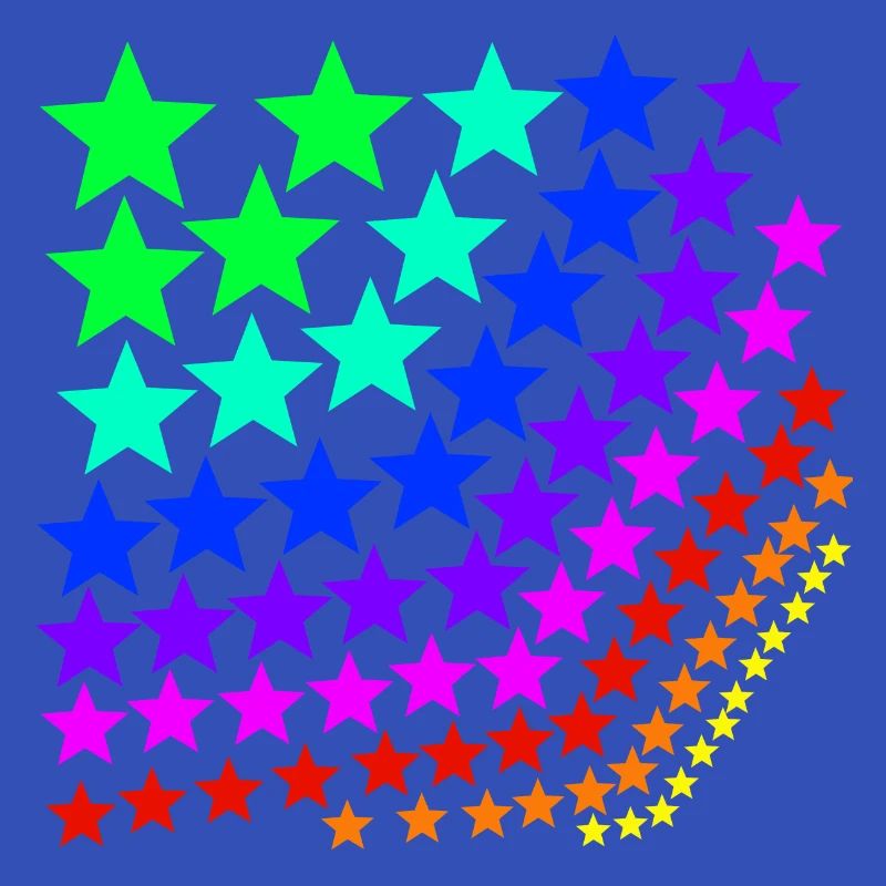 Bunte Sterne Regenbogen