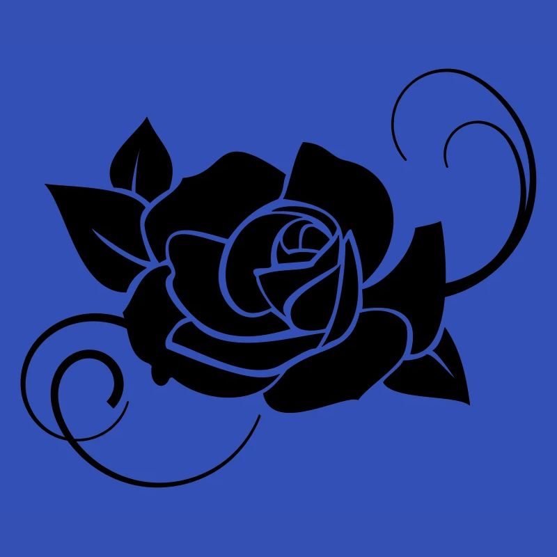Rose Blume in Schwarz