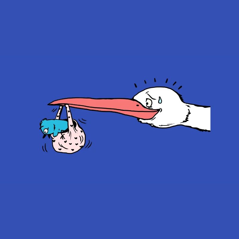 Klapperstorch und Kinder