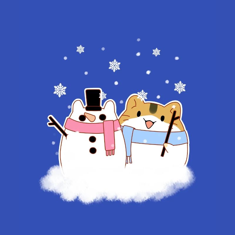 Hami mit Schneemann