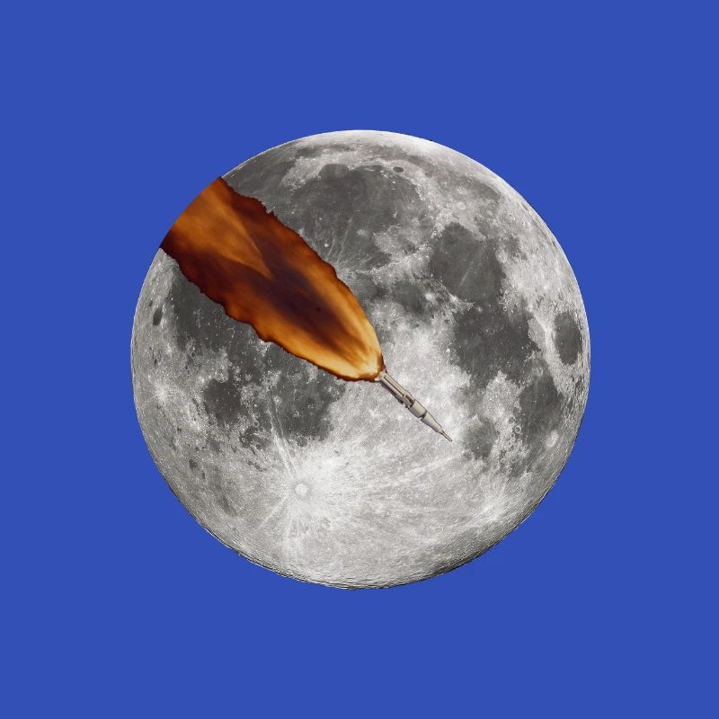 Fusée spatiale Apollo 7 en orbite autour de la lune