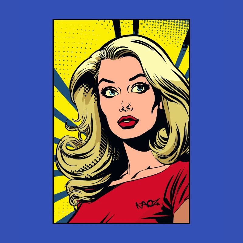 Pop Art Comic einer blonden Frau
