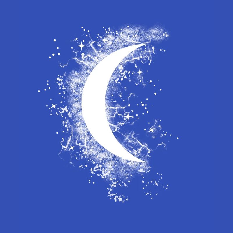 Lune dans le brouillard avec cadeau étoiles