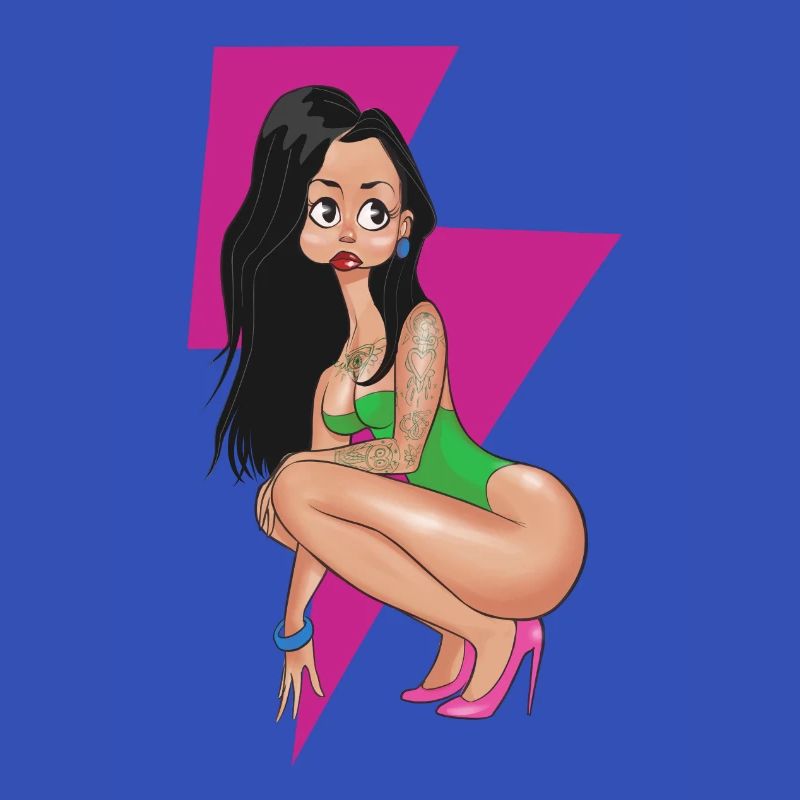 Pink Lightning Pin-up