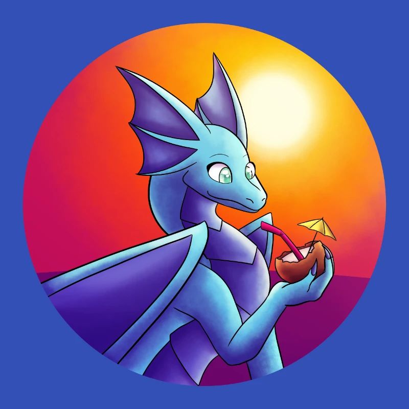 Sommer Blauer Drache