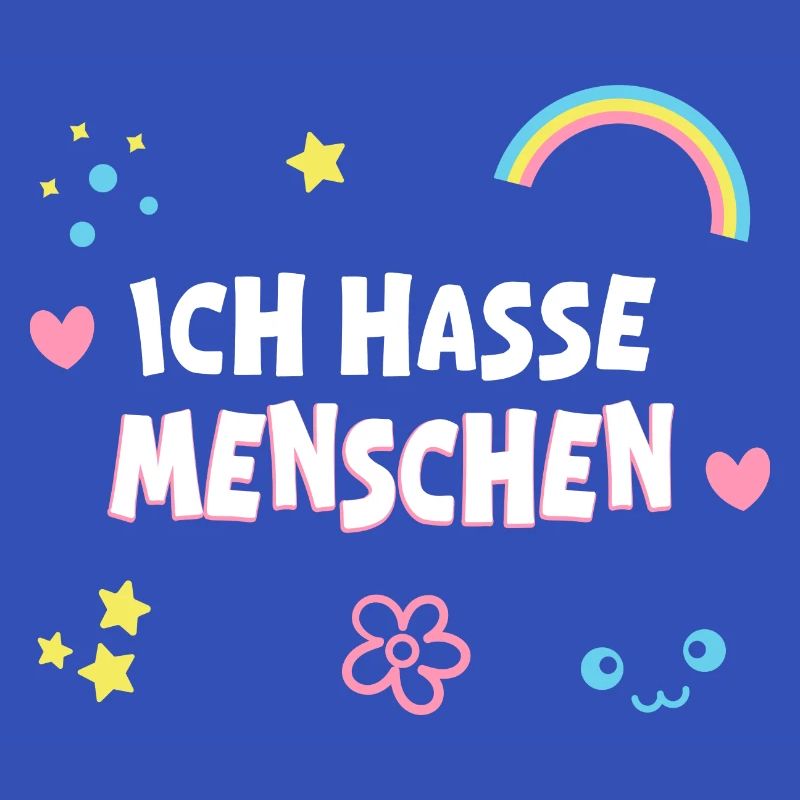 ICH HASSE MENSCHEN - Lustiger Spruch Geschenk Idee