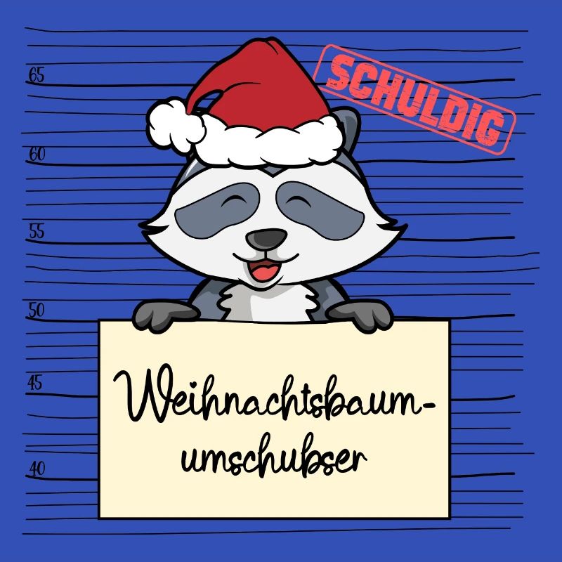 Weihnachtsbaum Umschubser Waschbär
