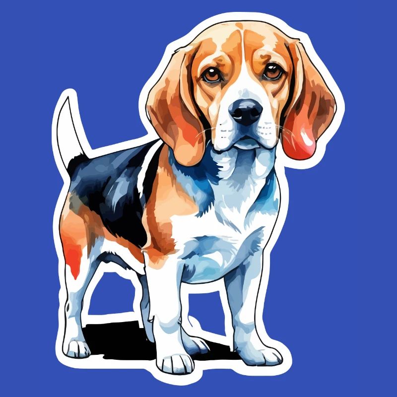 Beagle Wasserfarben