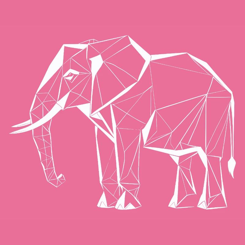 Polygon Elefant – Geometrisches Tierdesign