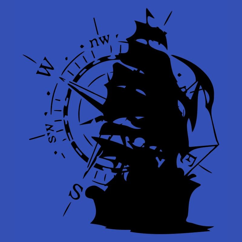 WindRose mit Segelschiff | Freizeimode Bstyled