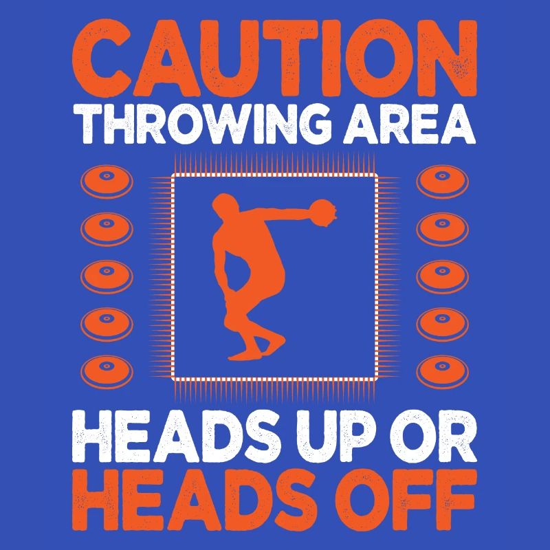 Caution Throwing AreaDiskus werfen