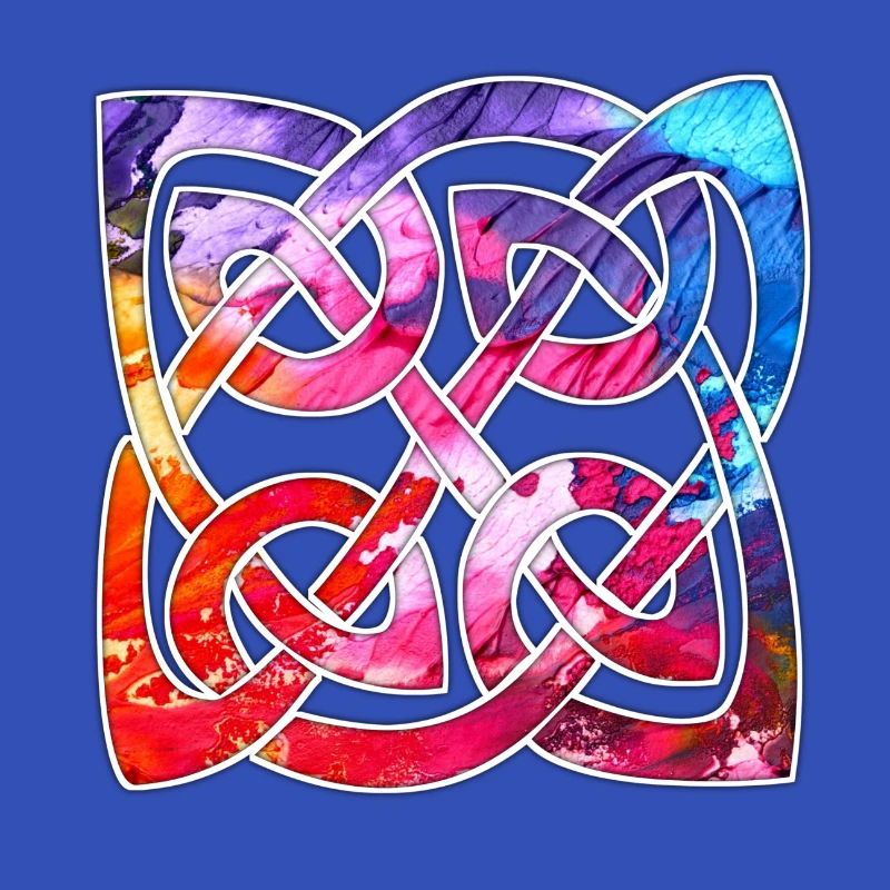Conception de noeud celtique coloré