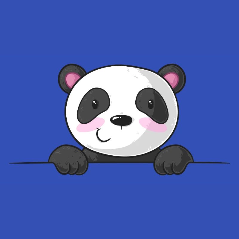 Panda de dessin animé à picots